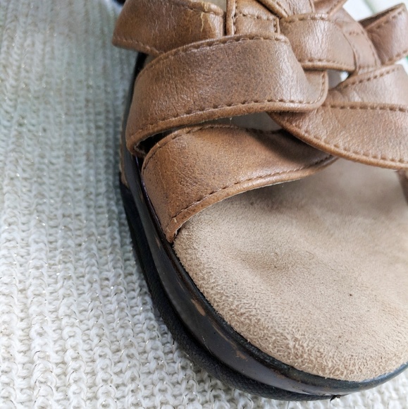 GH Bass & Co Brown Sandals Platform Slip- Heel 7.5 - Picture 3 of 7